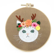 diy cat embroidery starter kit, view 9 - MRSLM