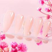 handmade nude pink press-on nails, view 4 - MRSLM