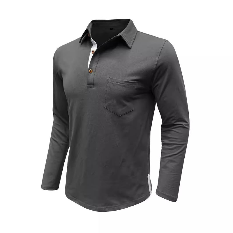retro lapel long-sleeved top, view 3 - MRSLM