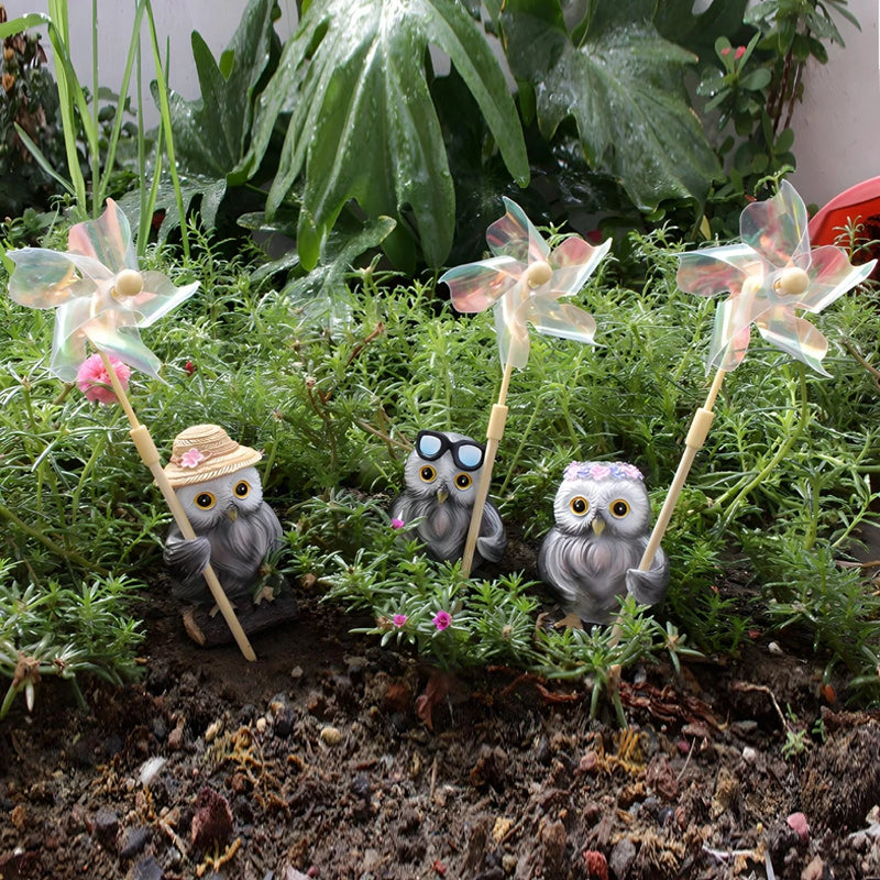 owl resin decoration set, view 6 - MRSLM