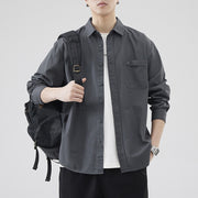 Men's heavy cotton long-sleeved shirt, view 2 - MRSLM