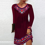autumn and winter printed dress for women, view 7 - MRSLM