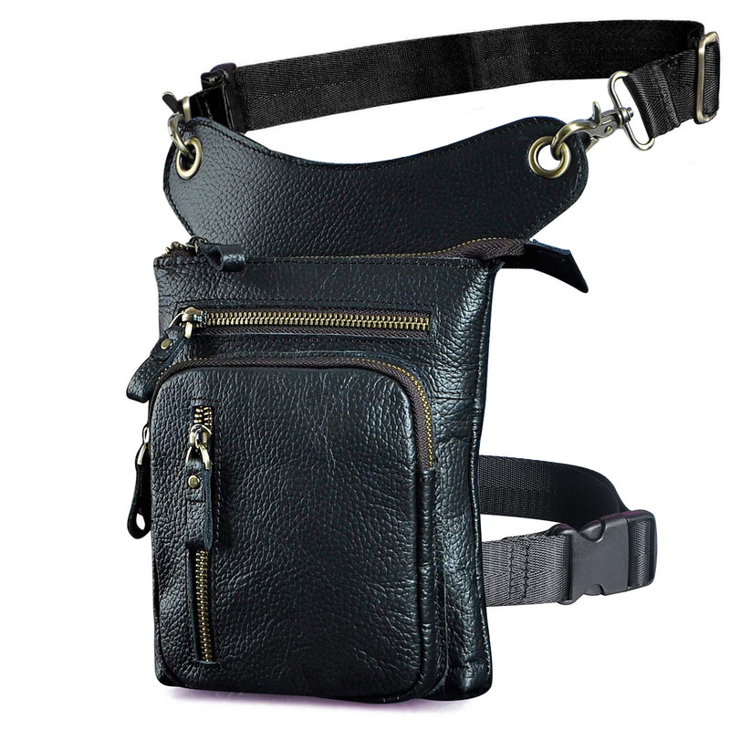 retro leather leg bag, view 6 - MRSLM