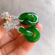 s925 silver double ring earrings, view 5 - MRSLM