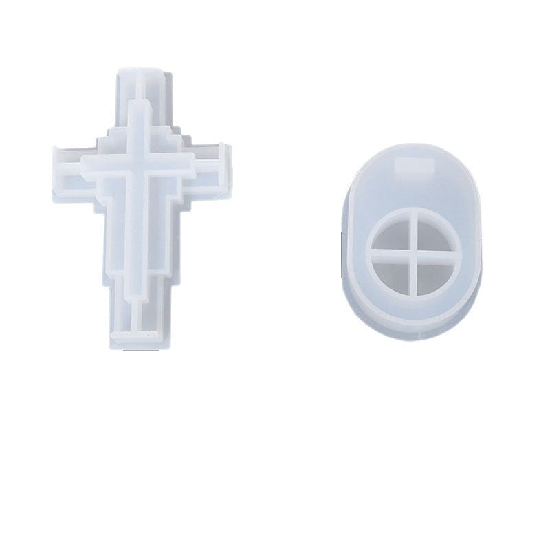 cross-shaped candle holder silicone mold, view 2 - MRSLM
