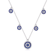 silver demon eye necklace, view 4 - MRSLM