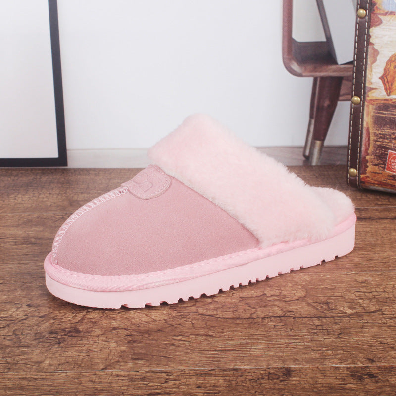 cowhide warm slippers, view 14 - MRSLM