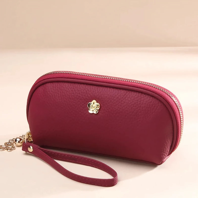 Tassel leather wristlet wallet, view 6 - MRSLM