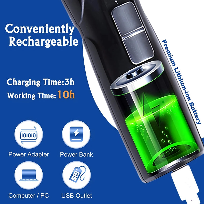 rechargeable led pet nail grinder, view 7 - MRSLM