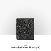 embossed leather wallet, view 26 - MRSLM