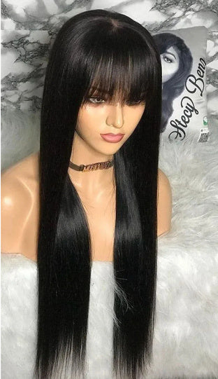 human hair clip-in bangs, view 6 - MRSLM