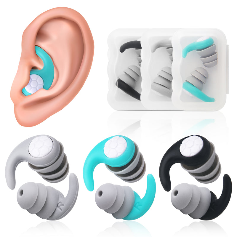 reusable silicone swimming ear plugs, view 2 - MRSLM