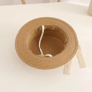 children's princess straw hat, view 9 - MRSLM