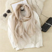 Wool silk scarf for women, view 6 - MRSLM
