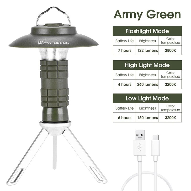 rechargeable magnetic camping lantern, view 4 - MRSLM