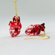 dark black heart earrings, view 4 - MRSLM