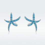 s925 silver pentagram star earrings, view 4 - MRSLM