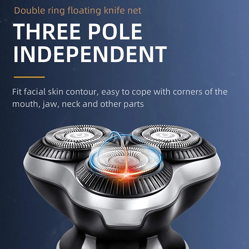 triple blade electric shaver, view 6 - MRSLM