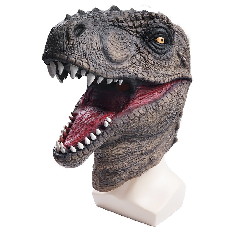 Latex dinosaur head mask, view 5 - MRSLM