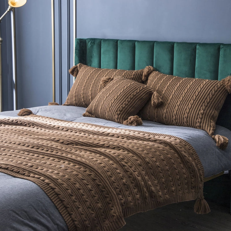 tassel stripe cushion cover, view 2 - MRSLM