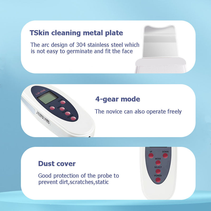 ultrasonic skin scrubber face cleaning machine, view 4 - MRSLM