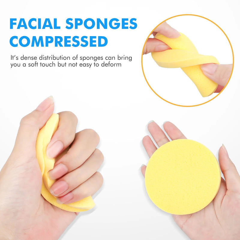 50pcs compressed facial cleansing sponges, view 4 - MRSLM