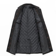 Men's mid-length slim woolen coat, view 3 - MRSLM