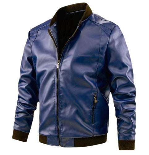 men's motorcycle pu leather coat - MRSLM