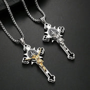 Saint Benedict medal cross necklace, view 7 - MRSLM