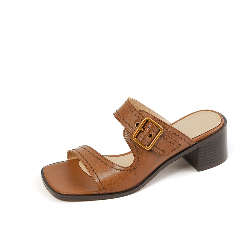 women's leather sandals, view 2 - MRSLM