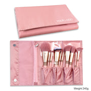 pink makeup brush set, view 2 - MRSLM
