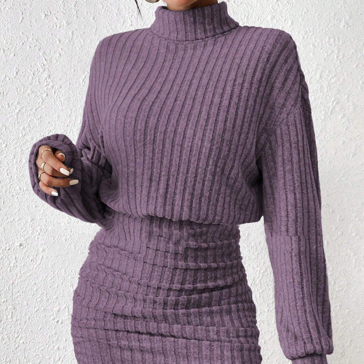 high neck ribbed knit suit, view 5 - MRSLM