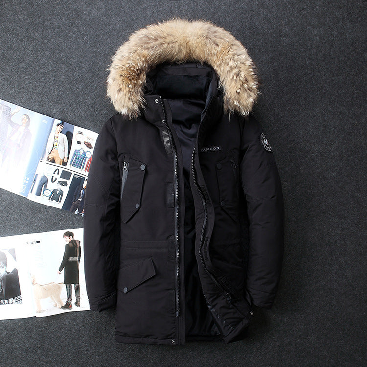 duck down fur collar jacket, view 6 - MRSLM