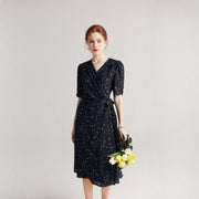 black polka dot silk dress - MRSLM