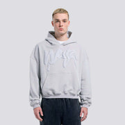 hip hop letters puff print hoodie, view 2 - MRSLM