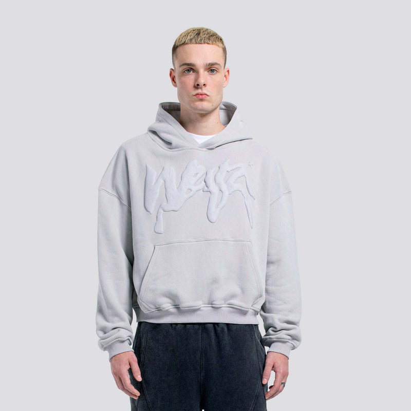 hip hop letters puff print hoodie, view 2 - MRSLM