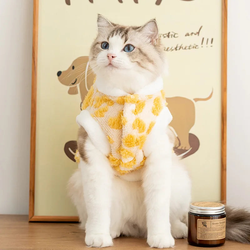 autumn winter plush coat for dogs and cats, view 6 - MRSLM