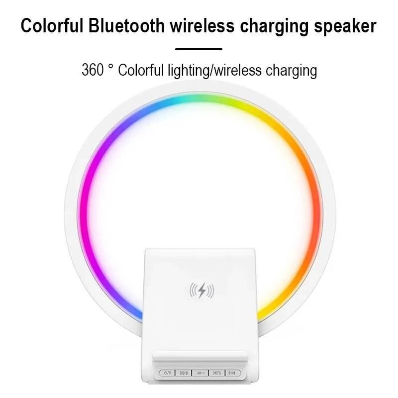 15W Dazzle Color Bluetooth Speaker with Wireless Charging
