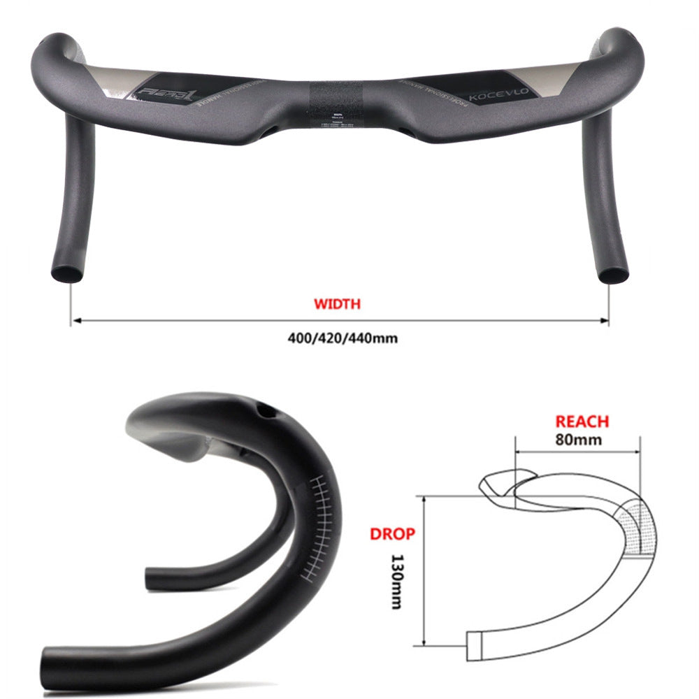 Bent Handlebar Road Bike Matt Carbon Fiber Handlebar