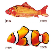 interactive 3D plush fish toy for cats, view 12 - MRSLM