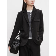 petite black suit jacket, view 5 - MRSLM