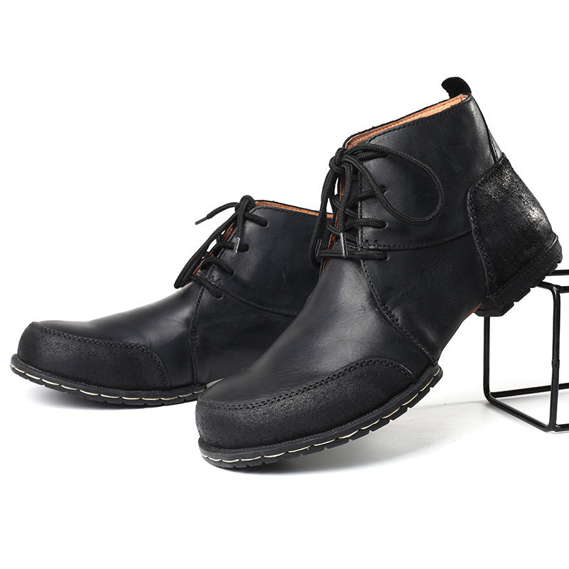 vintage british leather ankle boots, view 6 - MRSLM