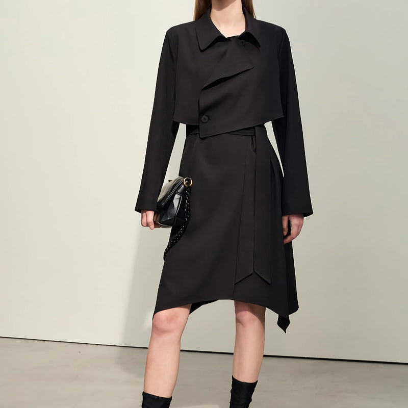 minimalist trench coat with belt - MRSLM