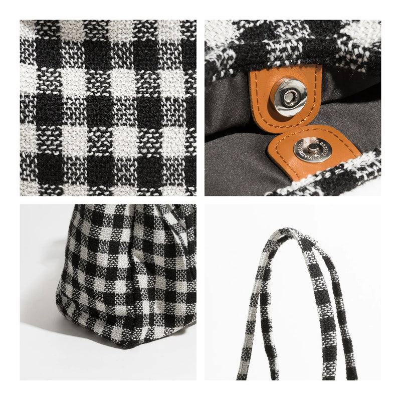 Vintage plaid square shoulder bag, view 9 - MRSLM