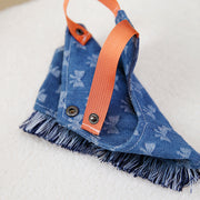 cotton denim dog harness and leash set, view 7 - MRSLM