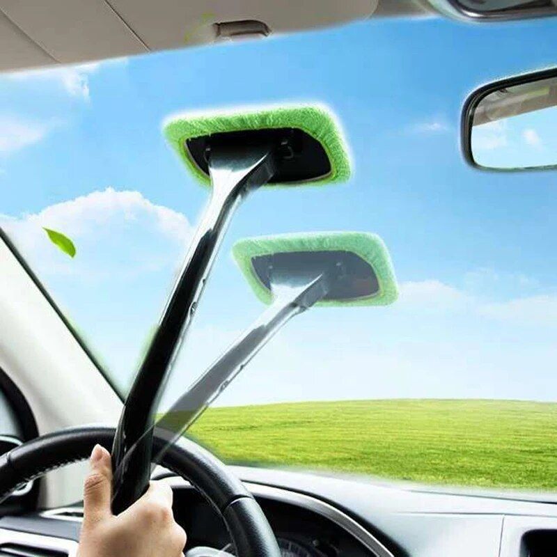 rotating microfiber car window cleaner brush, view 6 - MRSLM