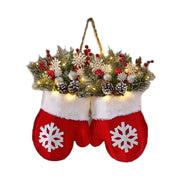 Christmas mitten door wreath, view 4 - MRSLM