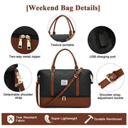 women's large weekender bag with shoe compartment, view 11 - MRSLM
