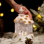 crystal church house music ornament, view 5 - MRSLM