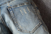 Multi pocket slim fit washed jeans, view 2 - MRSLM